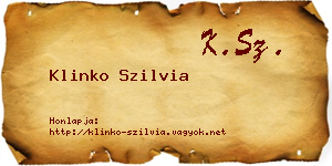 Klinko Szilvia névjegykártya