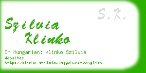 szilvia klinko business card